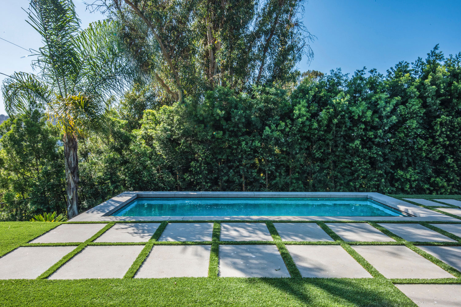 The new pool patio.