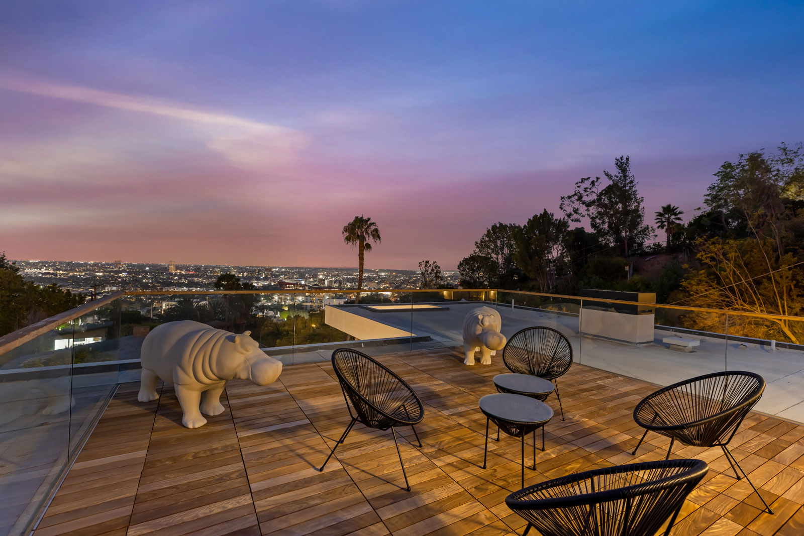 The Los Angeles Basin at night from the roof deck. Photo: © Anthony Barcelo, Barcelo Photography