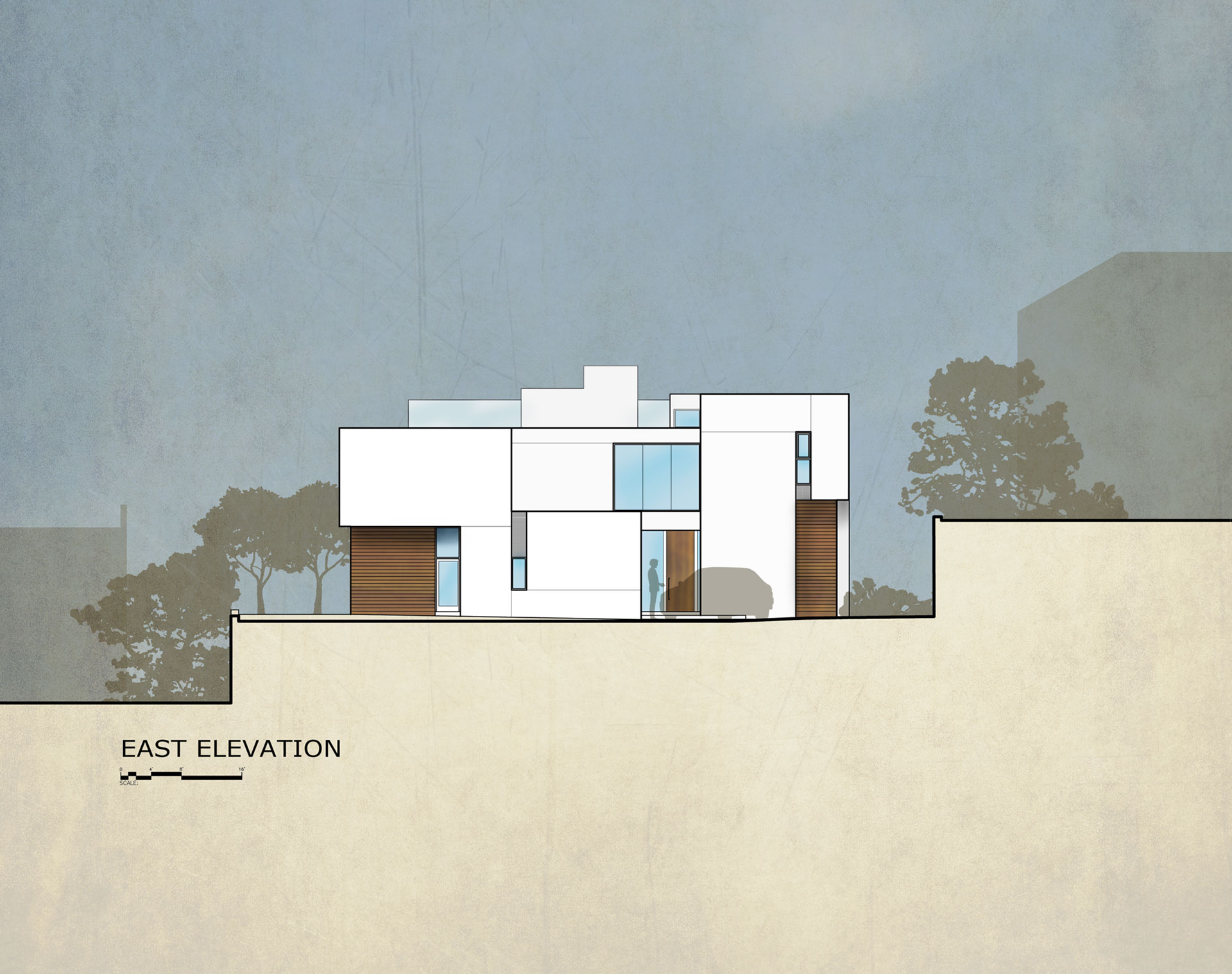 Rendered East Elevation.