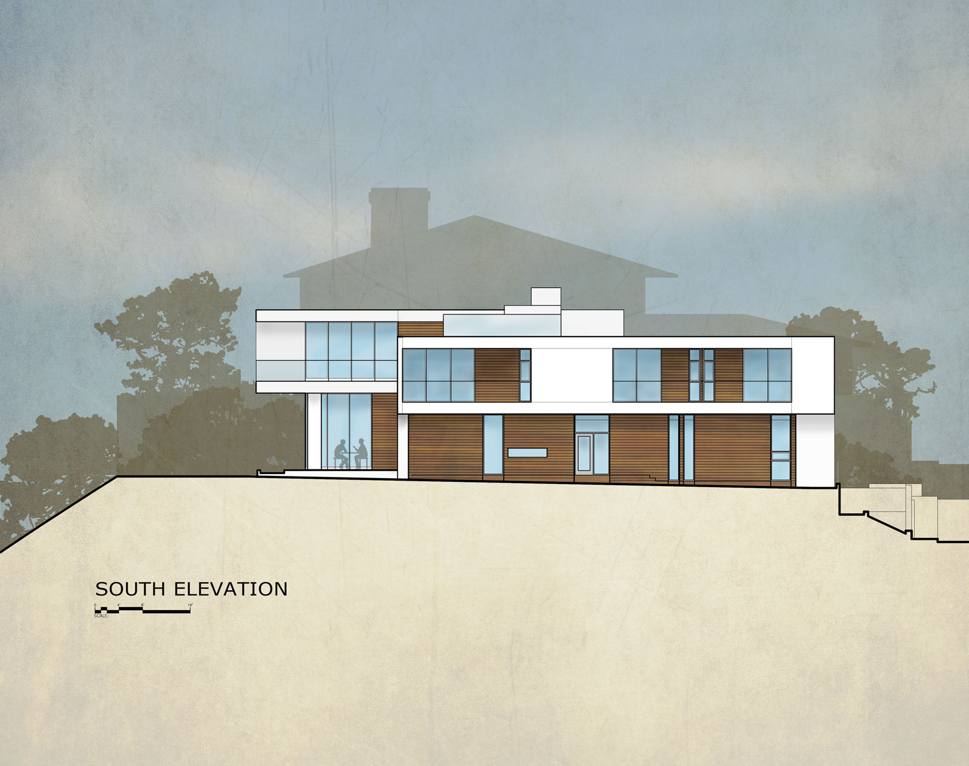 Rendered South Elevation.