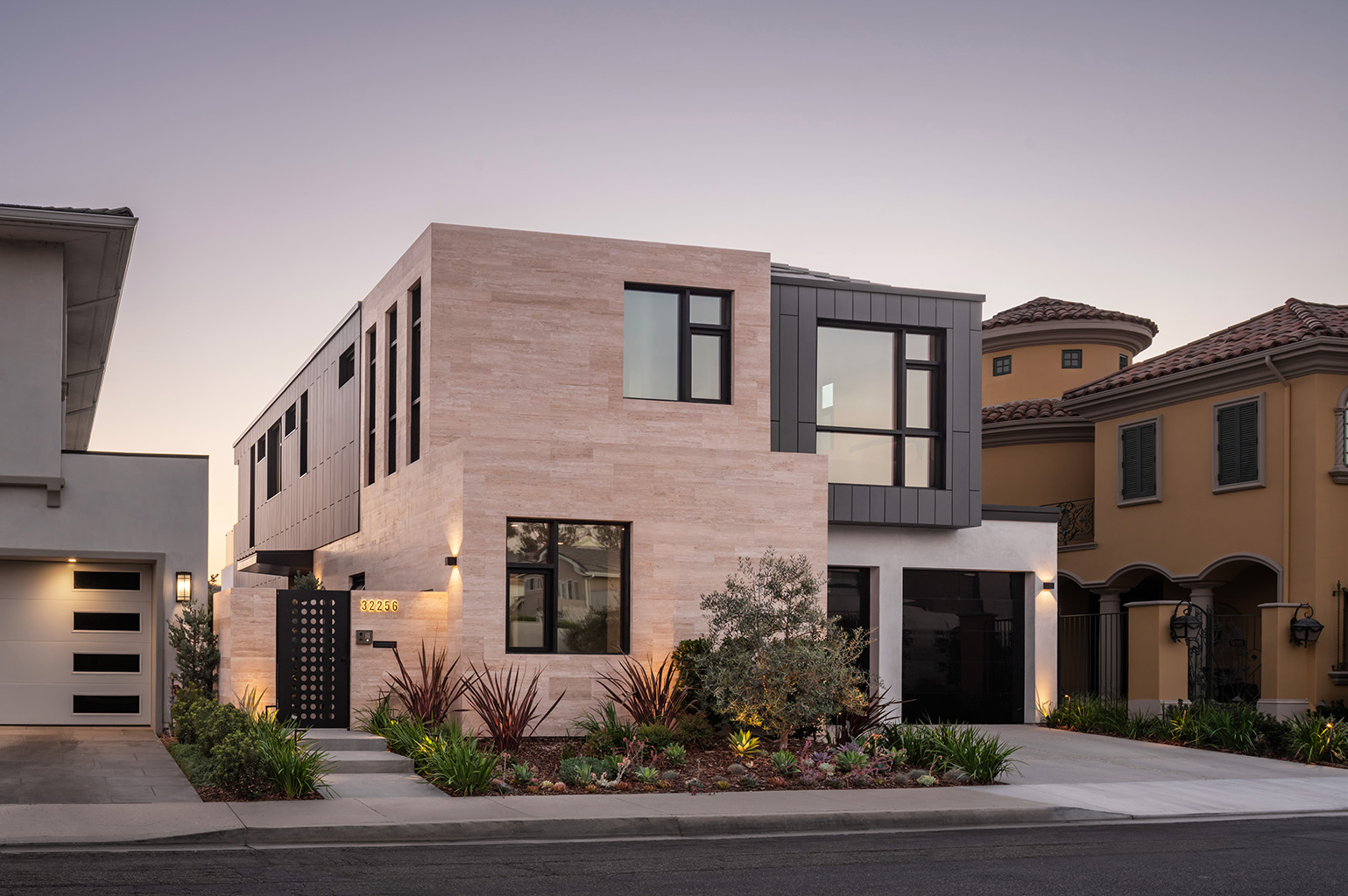 The view from the street at dusk. Photo: ©Paul Vu, Here and Now Agency